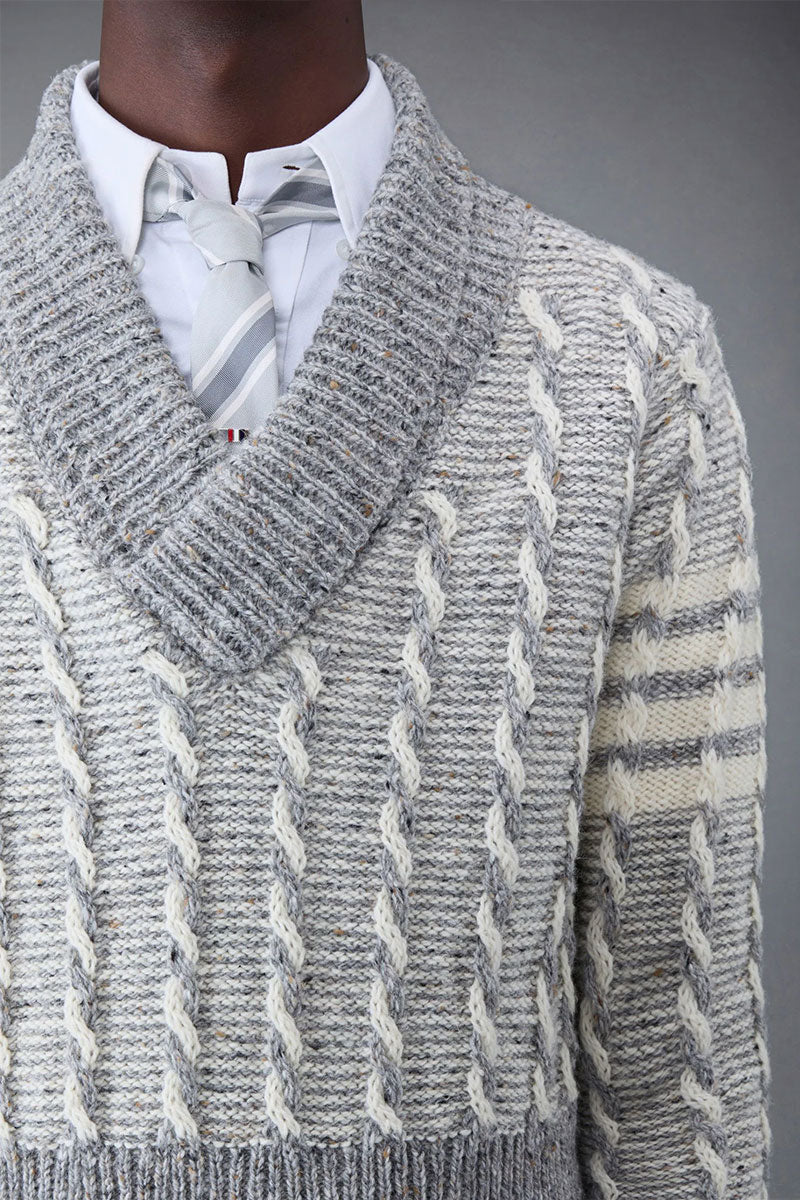Donegal Twist Cable Pullover-Thom Browne-Boyds Philadelphia