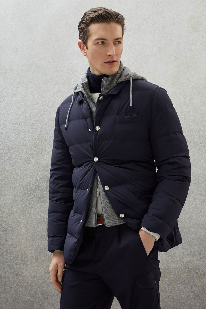 Blazer Style Down Jacket-Brunello Cucinelli-Boyds Philadelphia