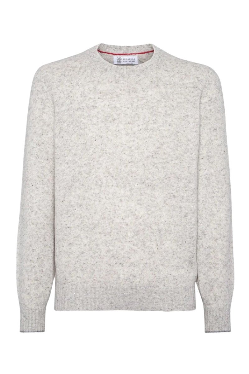 Flecked Crew Sweater-Brunello Cucinelli-Boyds Philadelphia