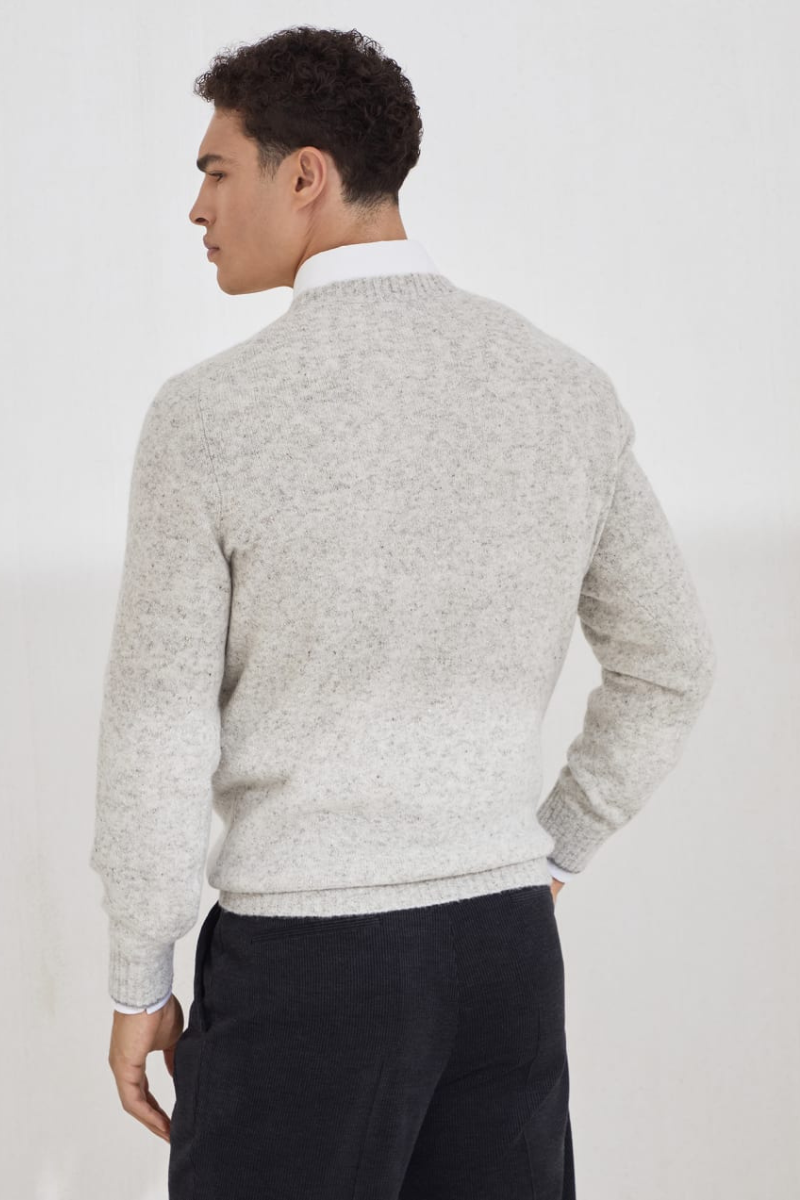 Flecked Crew Sweater-Brunello Cucinelli-Boyds Philadelphia