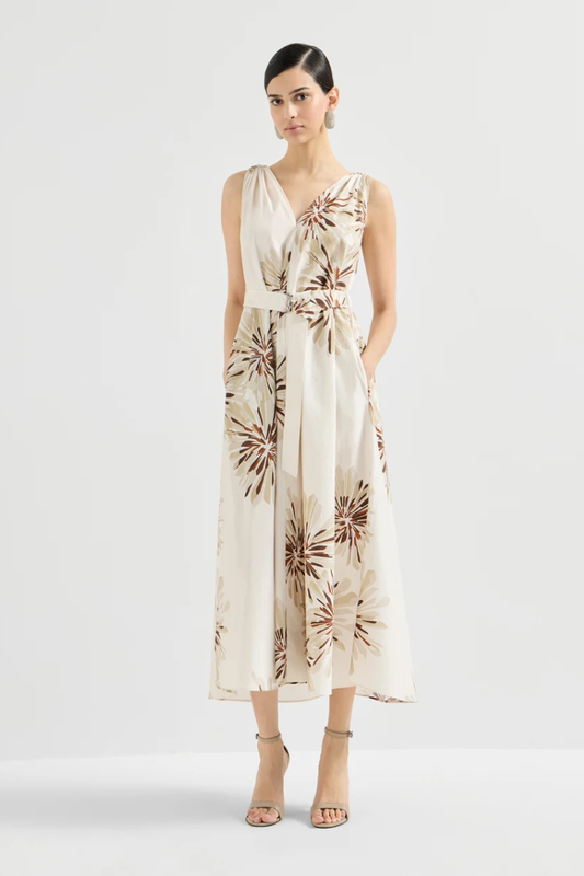 Bloom Print Poplin Dress-Brunello Cucinelli-Boyds Philadelphia