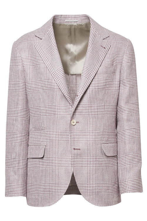 ジャケット BRUNELLO CUCINELLI Double-breasted prince of Wales blazer Prince of Wales deconstructed blazer for Man in Brown