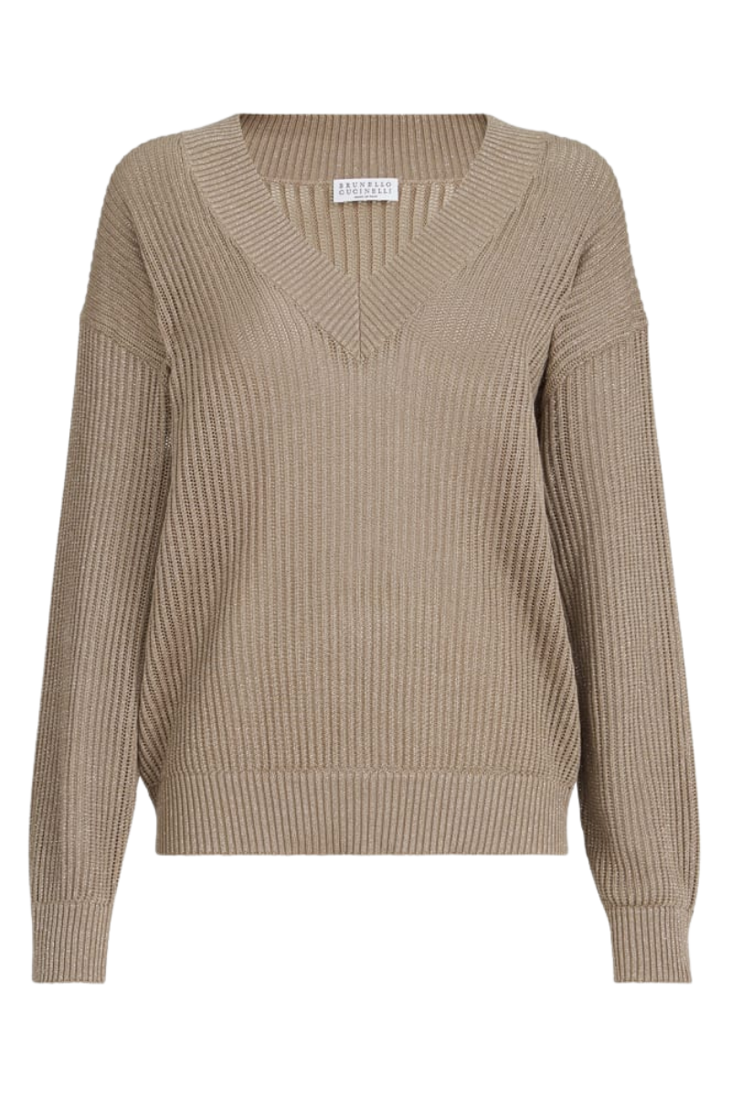 Sparkling Ribbed Net Sweater-Brunello Cucinelli-Boyds Philadelphia