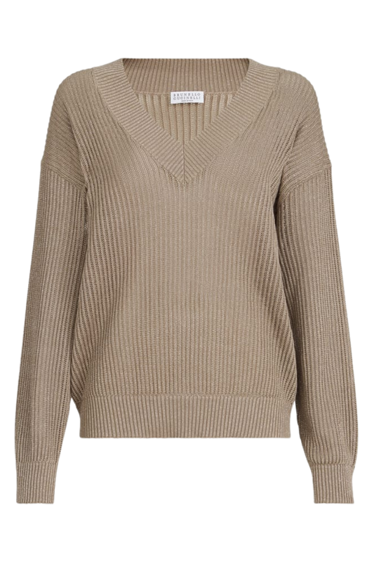 Sparkling Ribbed Net Sweater-Brunello Cucinelli-Boyds Philadelphia