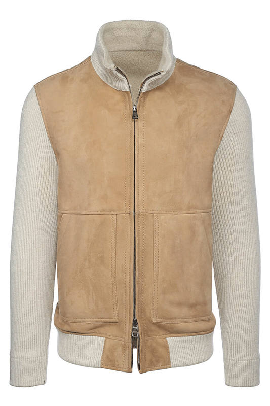 Zip Knit Bomber Jacket-Fioroni-Boyds Philadelphia