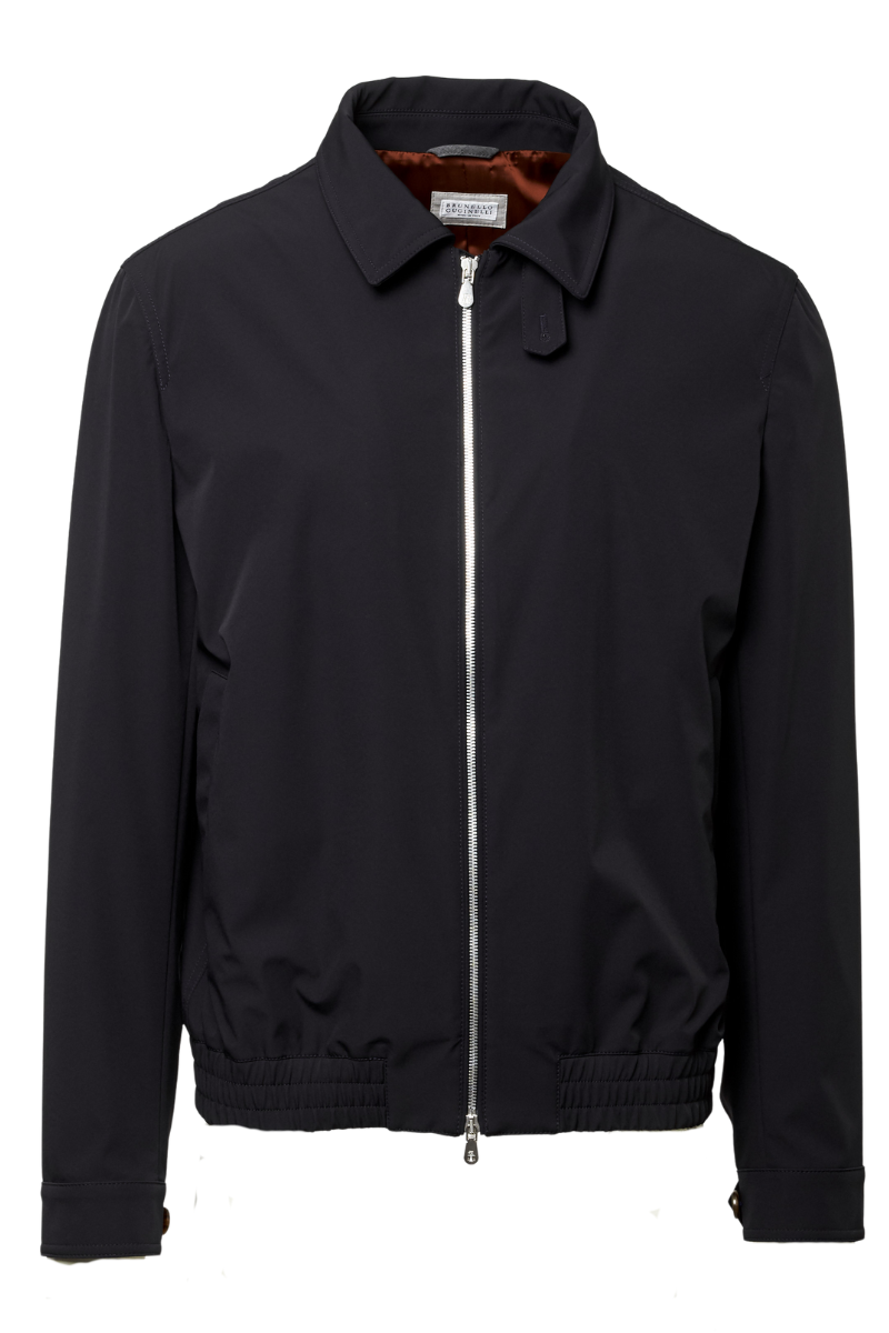 Bonded Nylon Bomber Jacket-Brunello Cucinelli-Boyds Philadelphia