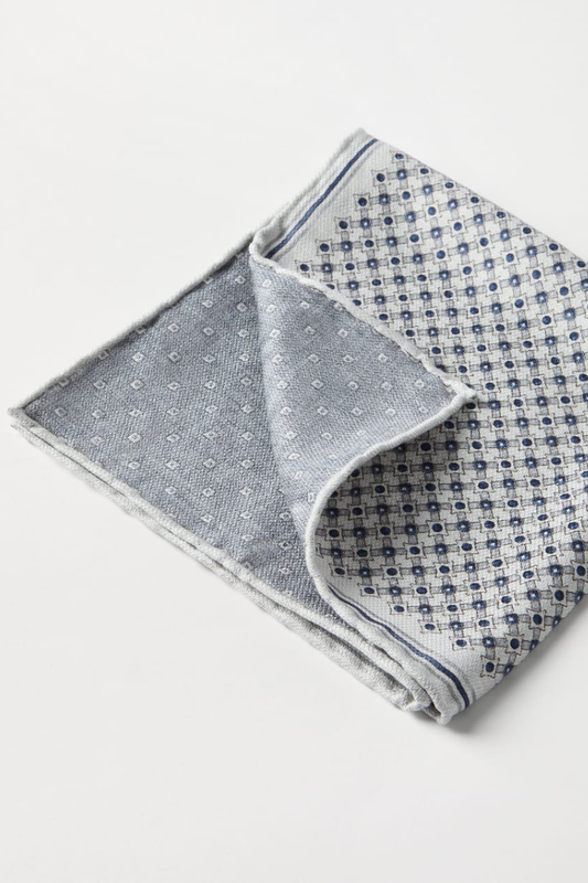 Geometric Pattern Pocket Square-Brunello Cucinelli-Boyds Philadelphia