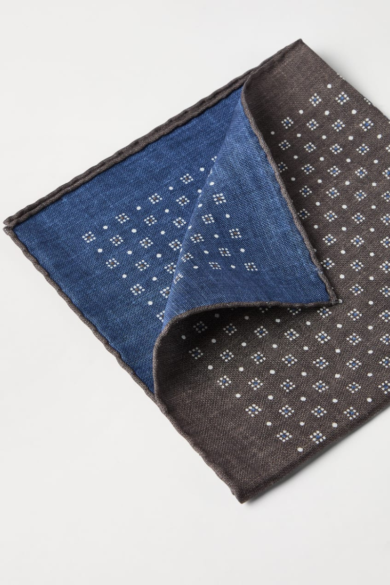 Patterned Pocket Square-Brunello Cucinelli-Boyds Philadelphia