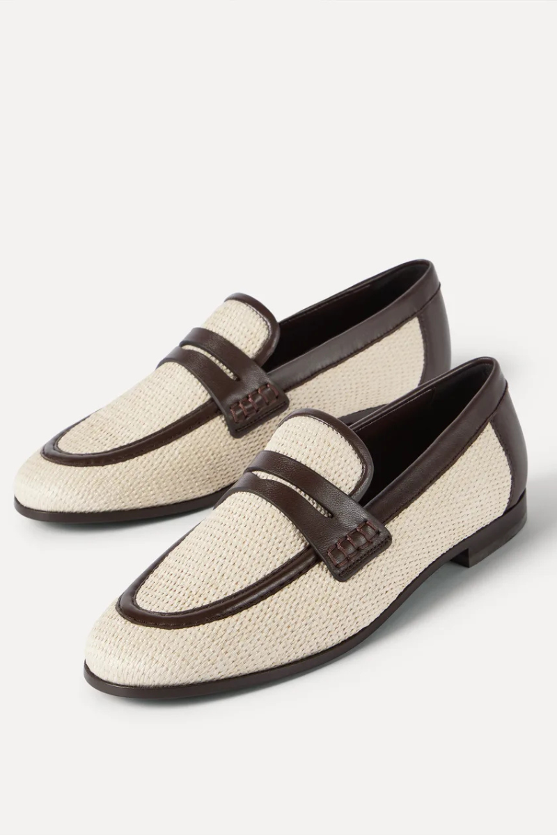 Techno Raffia Loafers-Brunello Cucinelli-Boyds Philadelphia