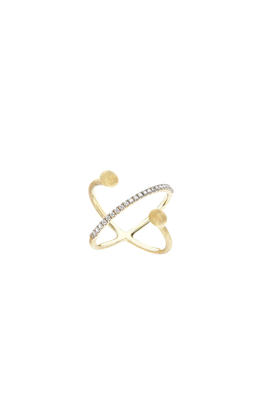 Soffio Criss Cross Ring (Small)-Nanis-Boyds Philadelphia