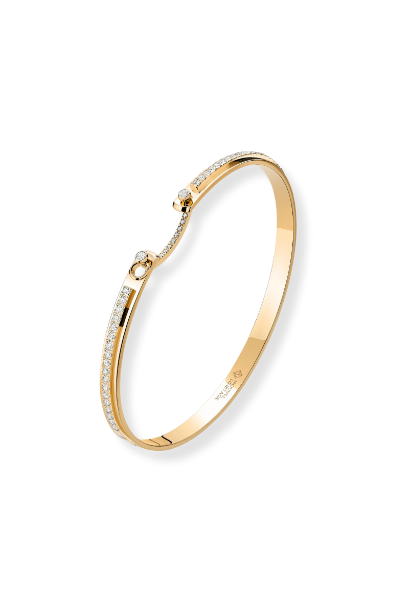 Tuxedo Mood Bangle, 4mm by Nouvel Heritage