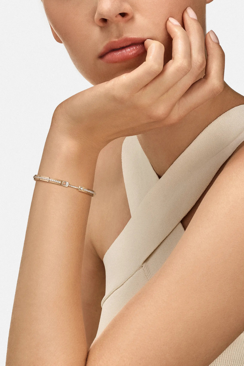 Tuxedo Mood Bangle, 4mm-Nouvel Heritage-Boyds Philadelphia