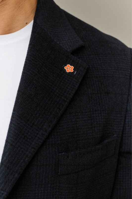 Navy Plaid Overcoat-Gerald-Boyds Philadelphia
