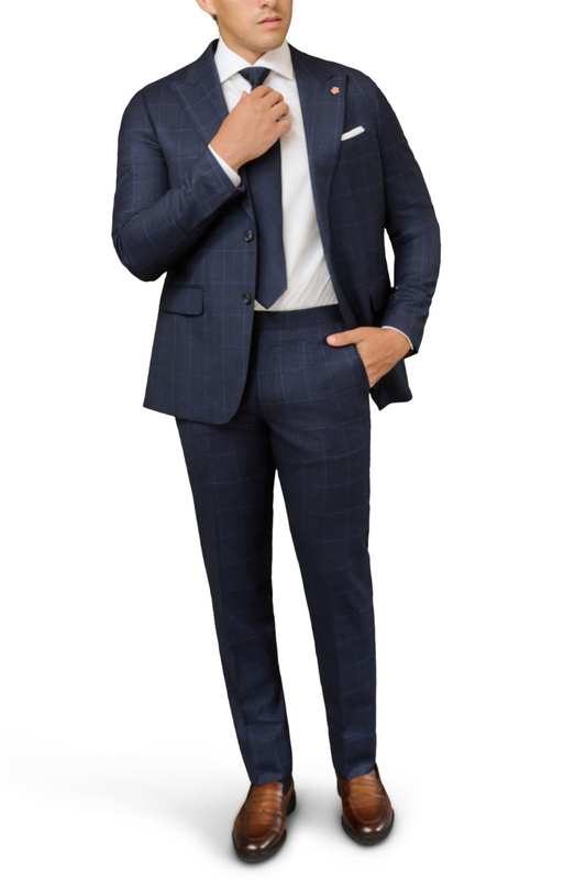 Navy Plaid Suit-Gerald-Boyds Philadelphia