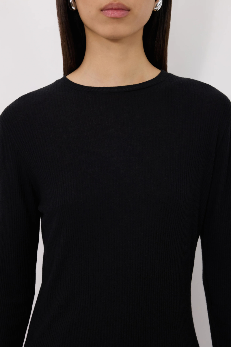 Ortiga Ribbed Jersey T-Shirt-Loulou de Saison-Boyds Philadelphia