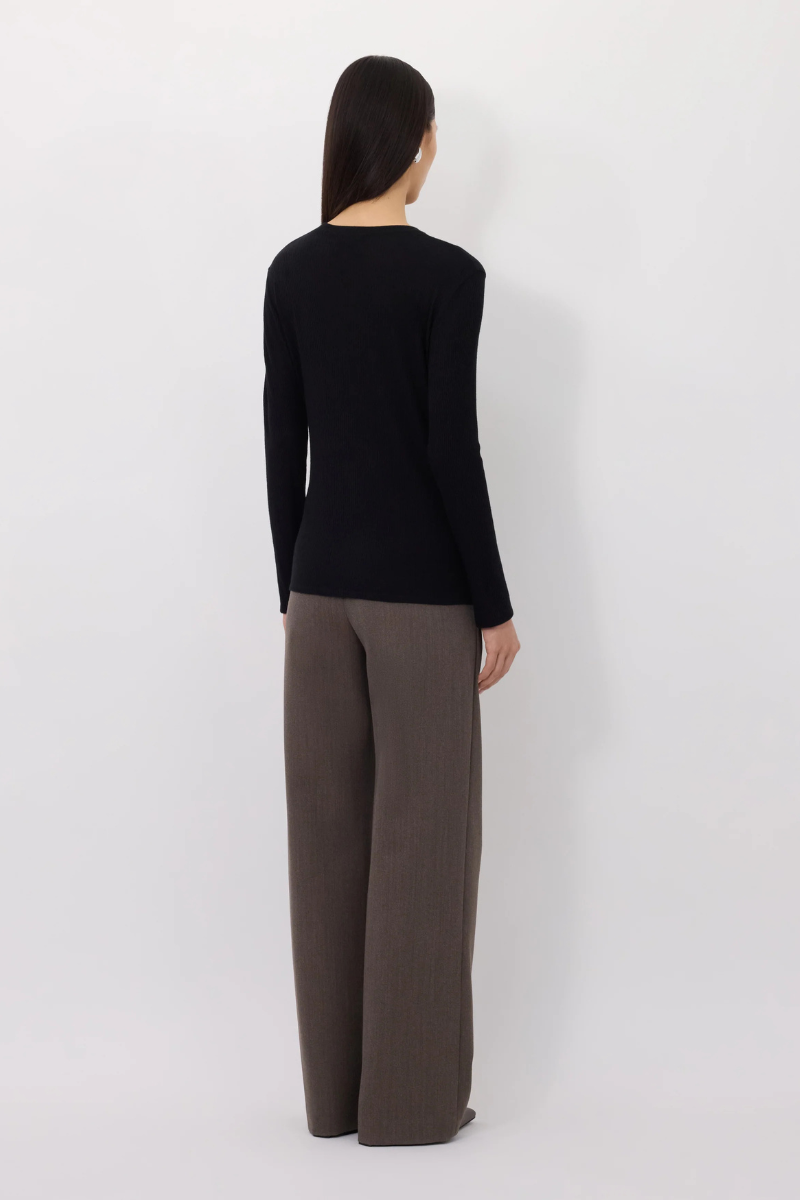 Ortiga Ribbed Jersey T-Shirt-Loulou de Saison-Boyds Philadelphia