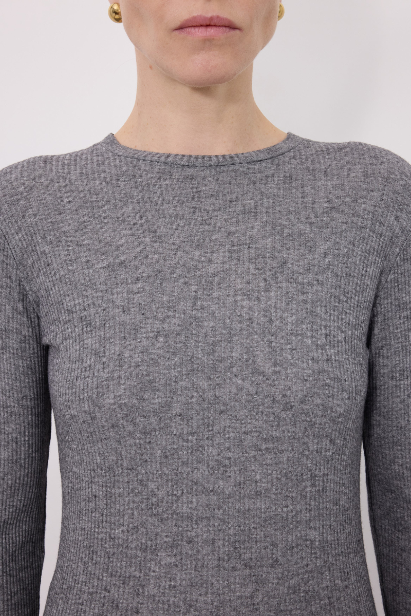 Ortiga Ribbed Jersey T-Shirt-Loulou de Saison-Boyds Philadelphia