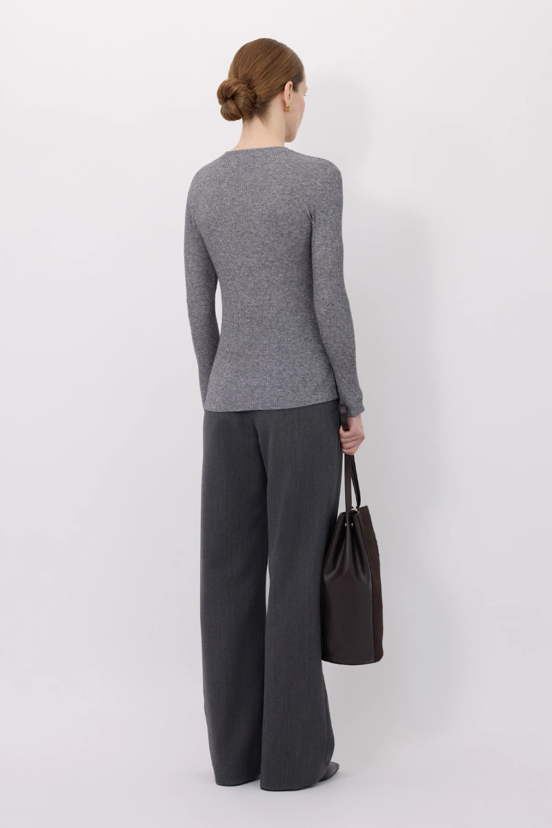 Ortiga Ribbed Jersey T-Shirt-Loulou de Saison-Boyds Philadelphia