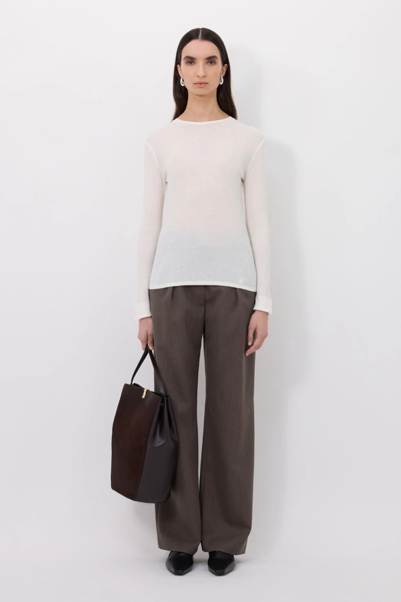 Ortiga Ribbed Jersey T-Shirt-Loulou de Saison-Boyds Philadelphia