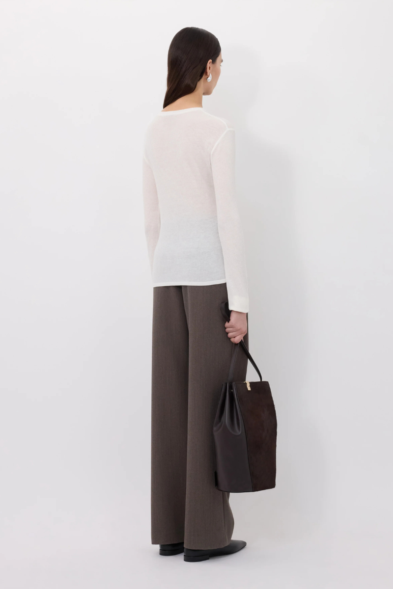 Ortiga Ribbed Jersey T-Shirt-Loulou de Saison-Boyds Philadelphia