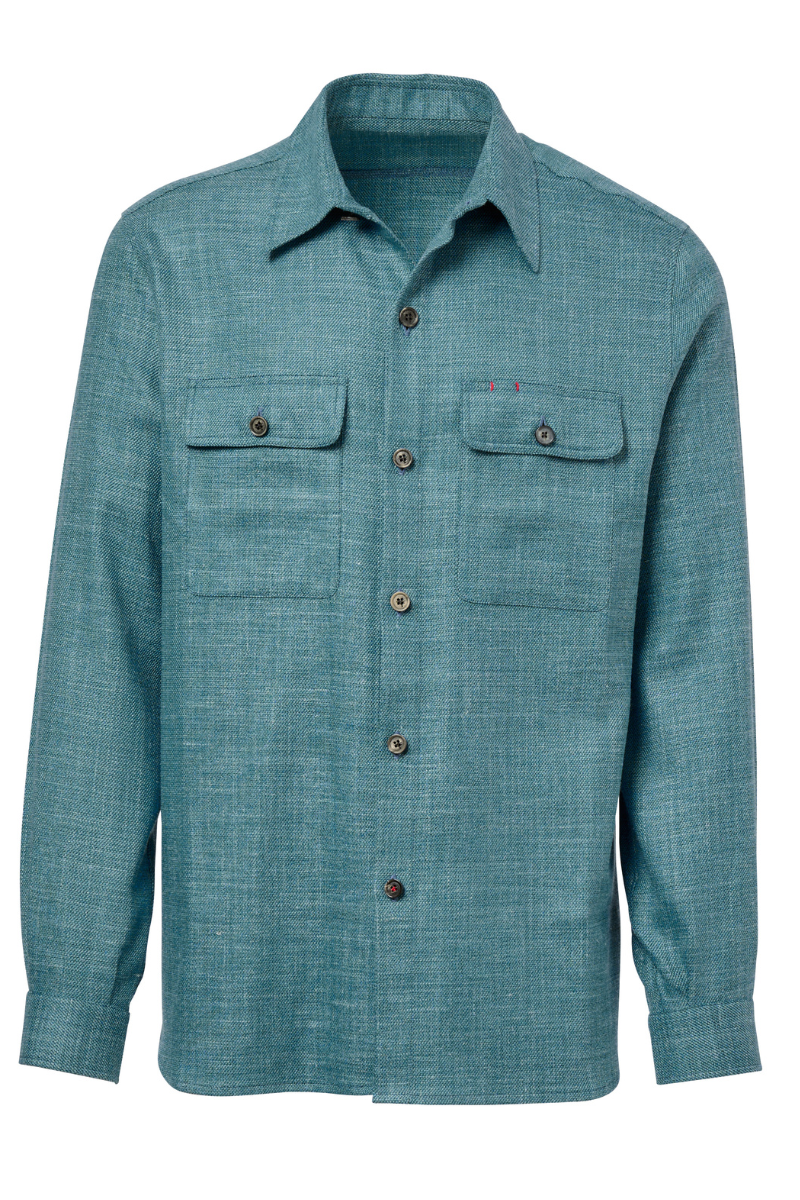 Teal Overshirt-ISAIA-Boyds Philadelphia