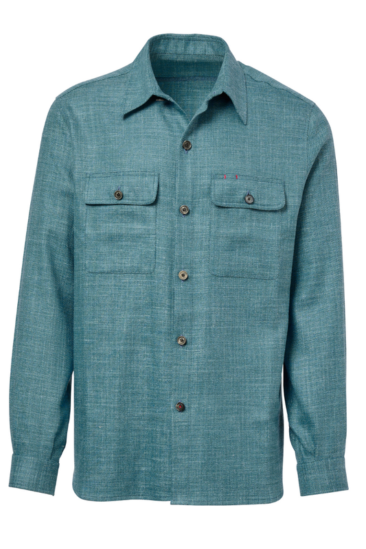 Teal Overshirt-ISAIA-Boyds Philadelphia