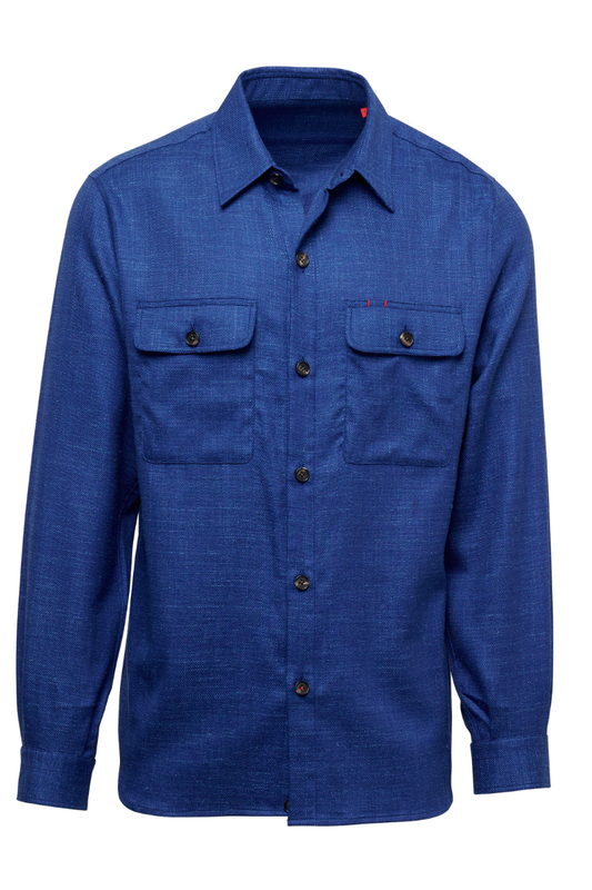 Blue Overshirt-ISAIA-Boyds Philadelphia