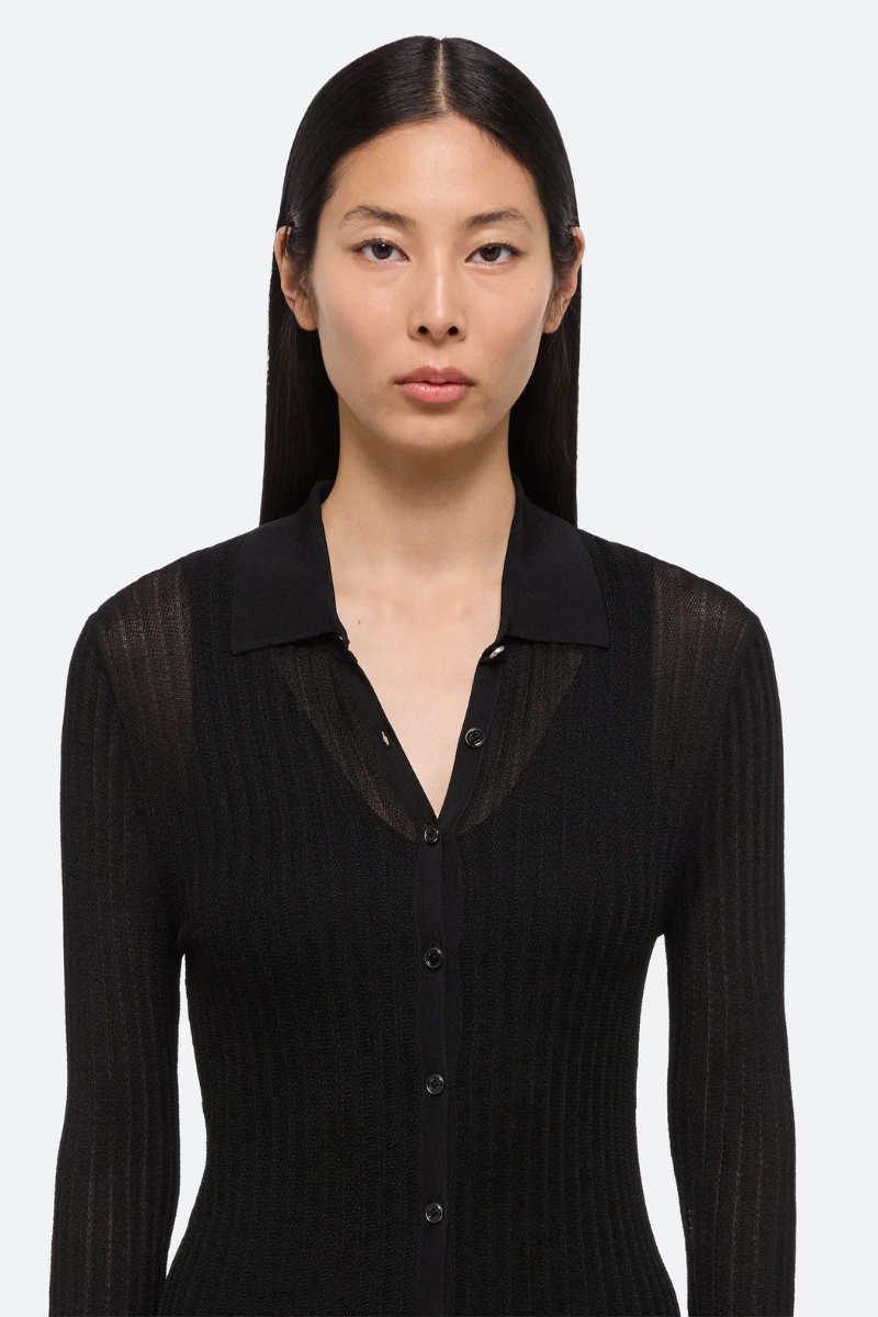 Pointelle Polo Dress-Helmut Lang-Boyds Philadelphia