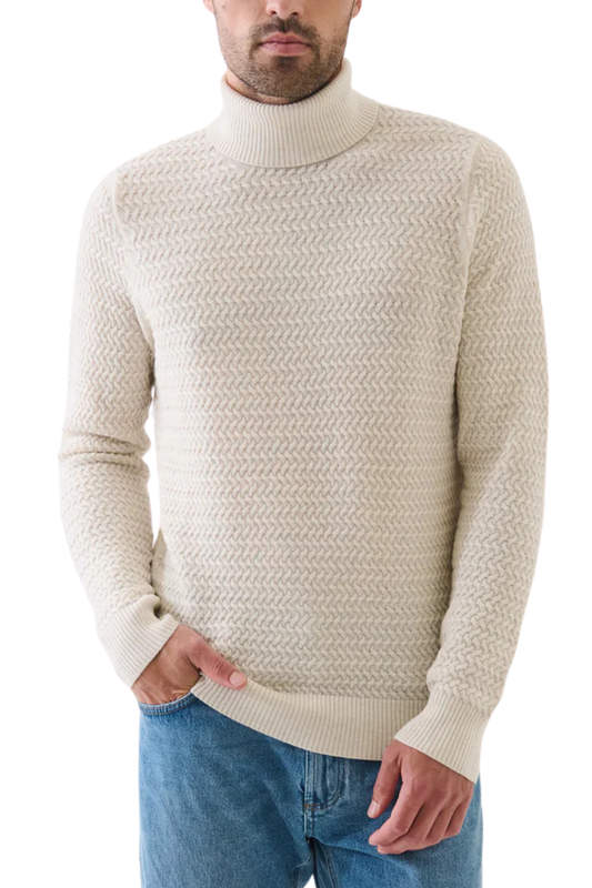 Merino Textured Turtleneck