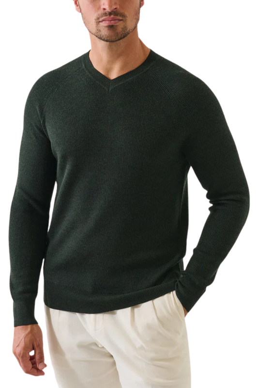 Merino Ribbed V-Neck-Patrick Assaraf-Boyds Philadelphia