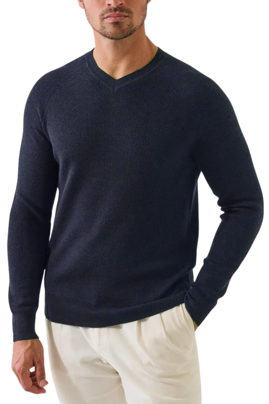 Merino Ribbed V-Neck-Patrick Assaraf-Boyds Philadelphia