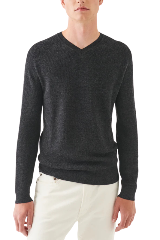 Merino Ribbed V-Neck-Patrick Assaraf-Boyds Philadelphia