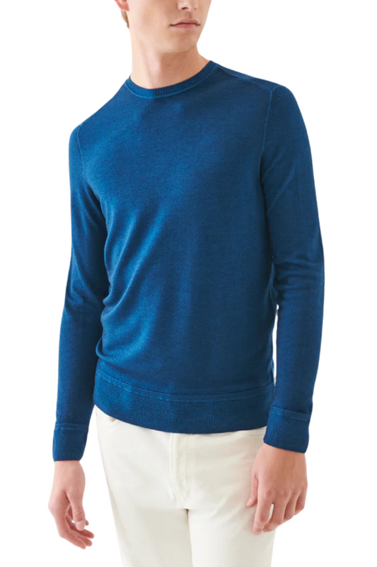 Vintage Wash Ribbed Hem Crewneck-Patrick Assaraf-Boyds Philadelphia