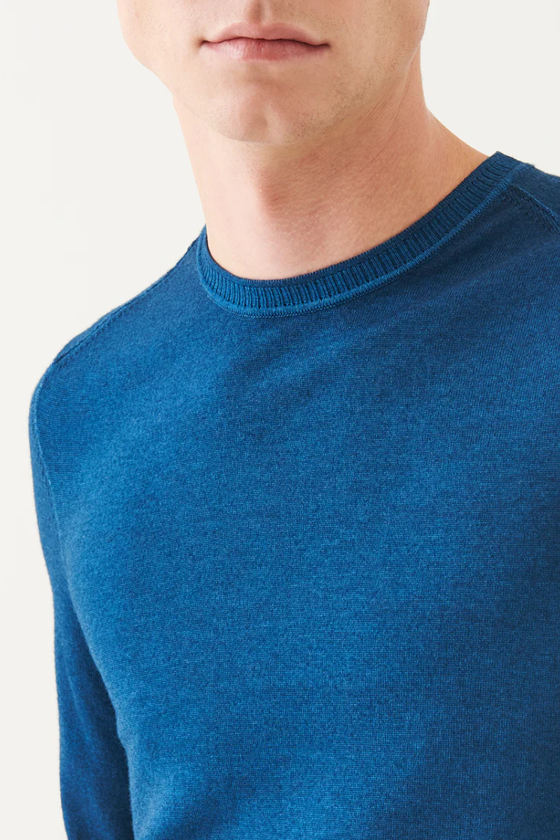 Vintage Wash Ribbed Hem Crewneck-Patrick Assaraf-Boyds Philadelphia