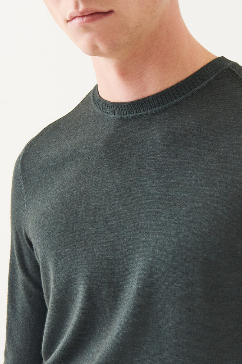 Vintage Wash Ribbed Hem Crewneck-Patrick Assaraf-Boyds Philadelphia