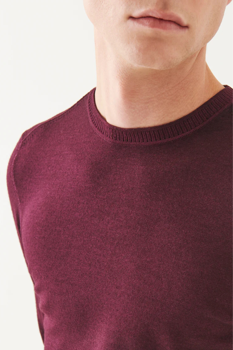 Vintage Wash Ribbed Hem Crewneck-Patrick Assaraf-Boyds Philadelphia