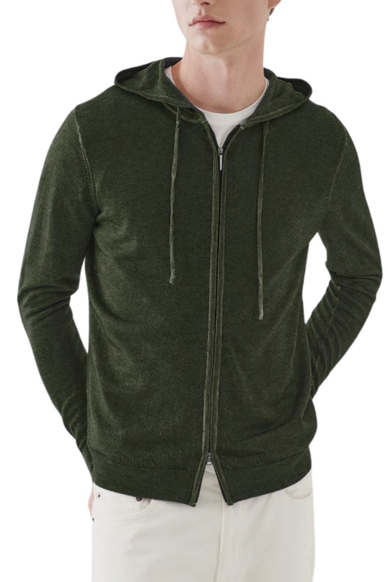 Vintage Wash Full Zip Hoodie-Patrick Assaraf-Boyds Philadelphia