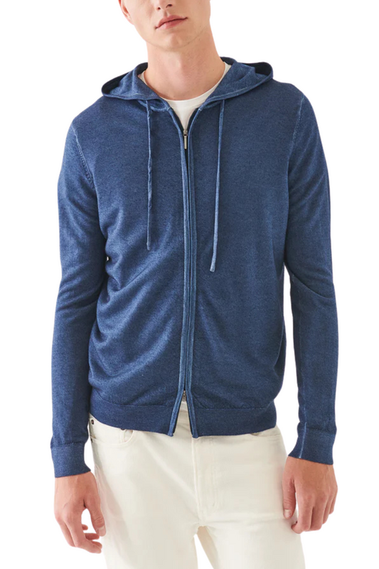 Vintage Wash Full Zip Hoodie-Patrick Assaraf-Boyds Philadelphia