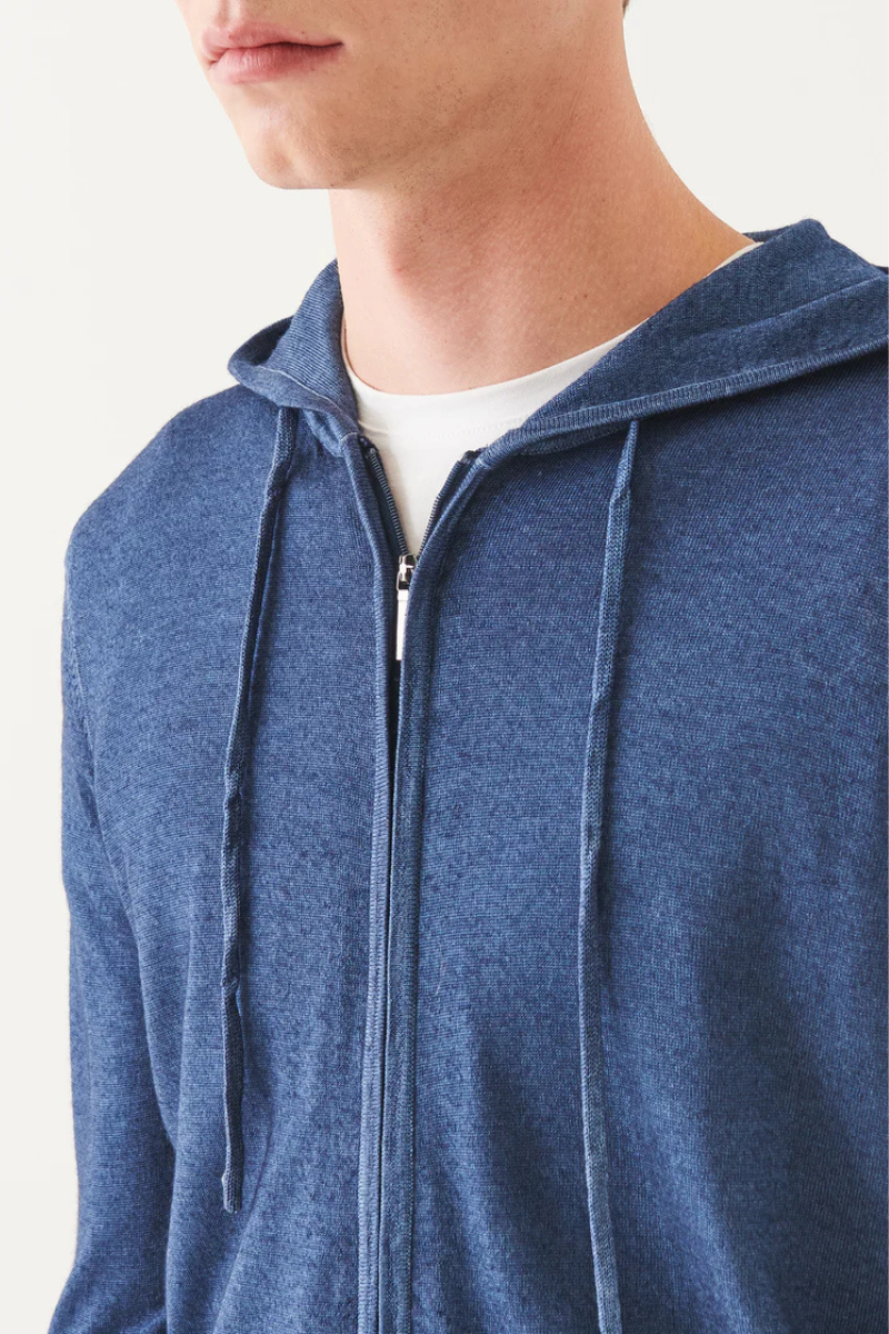 Vintage Wash Full Zip Hoodie-Patrick Assaraf-Boyds Philadelphia