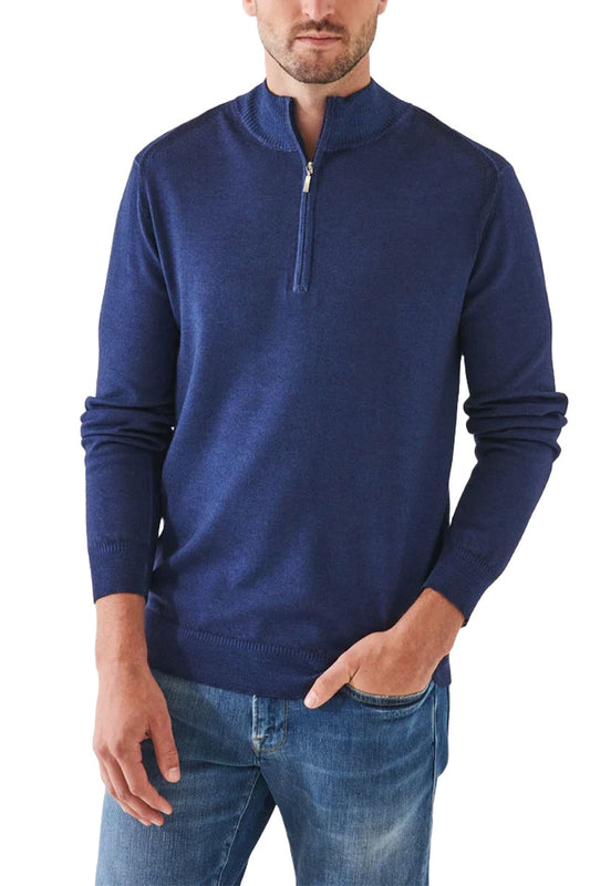 Cold Dye Quarter Zip-Patrick Assaraf-Boyds Philadelphia