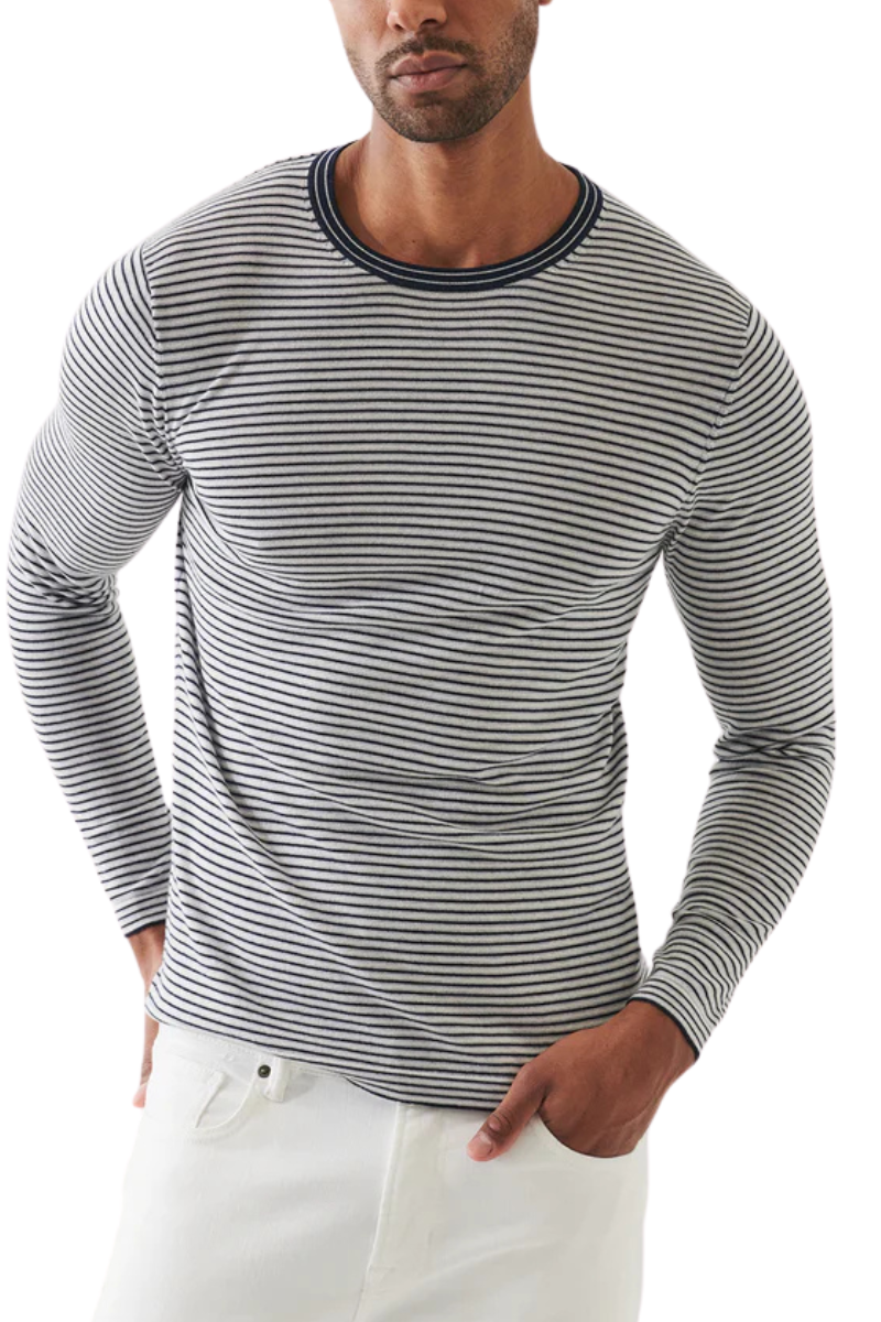 Stripe Crewneck-Patrick Assaraf-Boyds Philadelphia