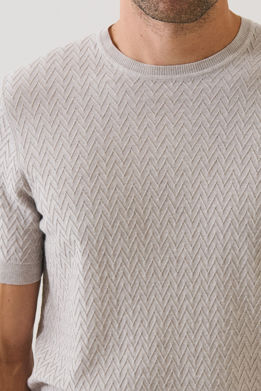 Chevron Stitch Crewneck-Patrick Assaraf-Boyds Philadelphia