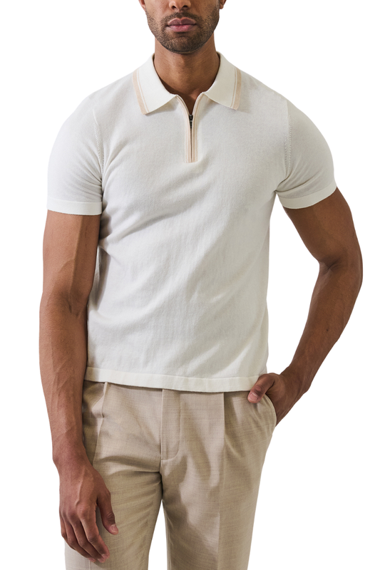Tipped Zip Polo-Patrick Assaraf-Boyds Philadelphia