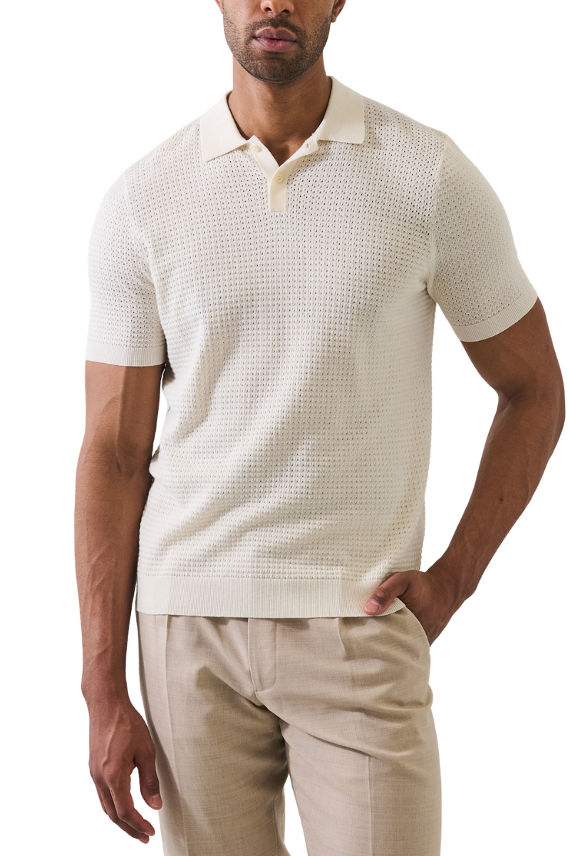 Honeycomb Stitch Polo-Patrick Assaraf-Boyds Philadelphia
