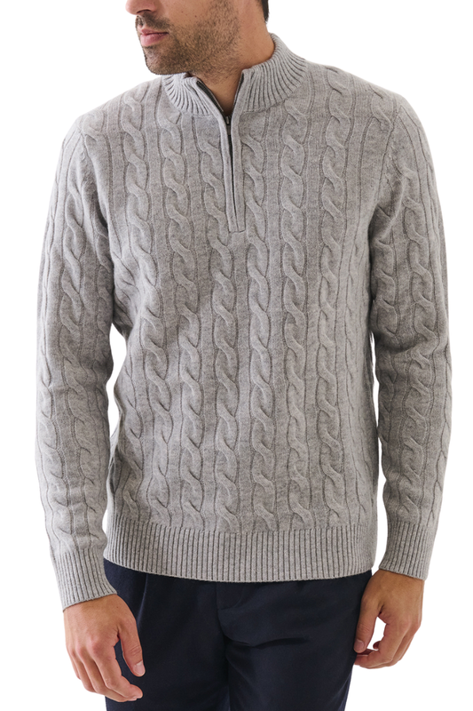 Textured Quarter Zip Sweater-Patrick Assaraf-Boyds Philadelphia