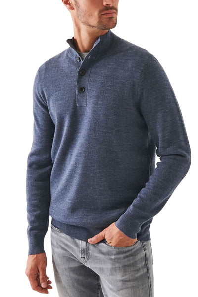 Double-Face Button Mock Neck-Patrick Assaraf-Boyds Philadelphia