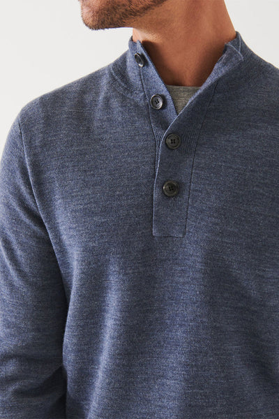 Double-Face Button Mock Neck-Patrick Assaraf-Boyds Philadelphia