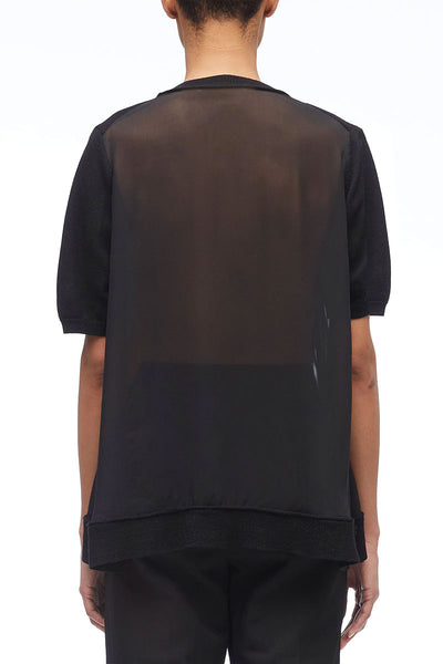 Merino Knit Chiffon T-Shirt With Ties-3.1 Phillip Lim-Boyds Philadelphia