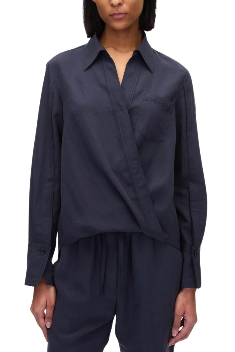 Draped Crossover Shirt-3.1 Phillip Lim-Boyds Philadelphia