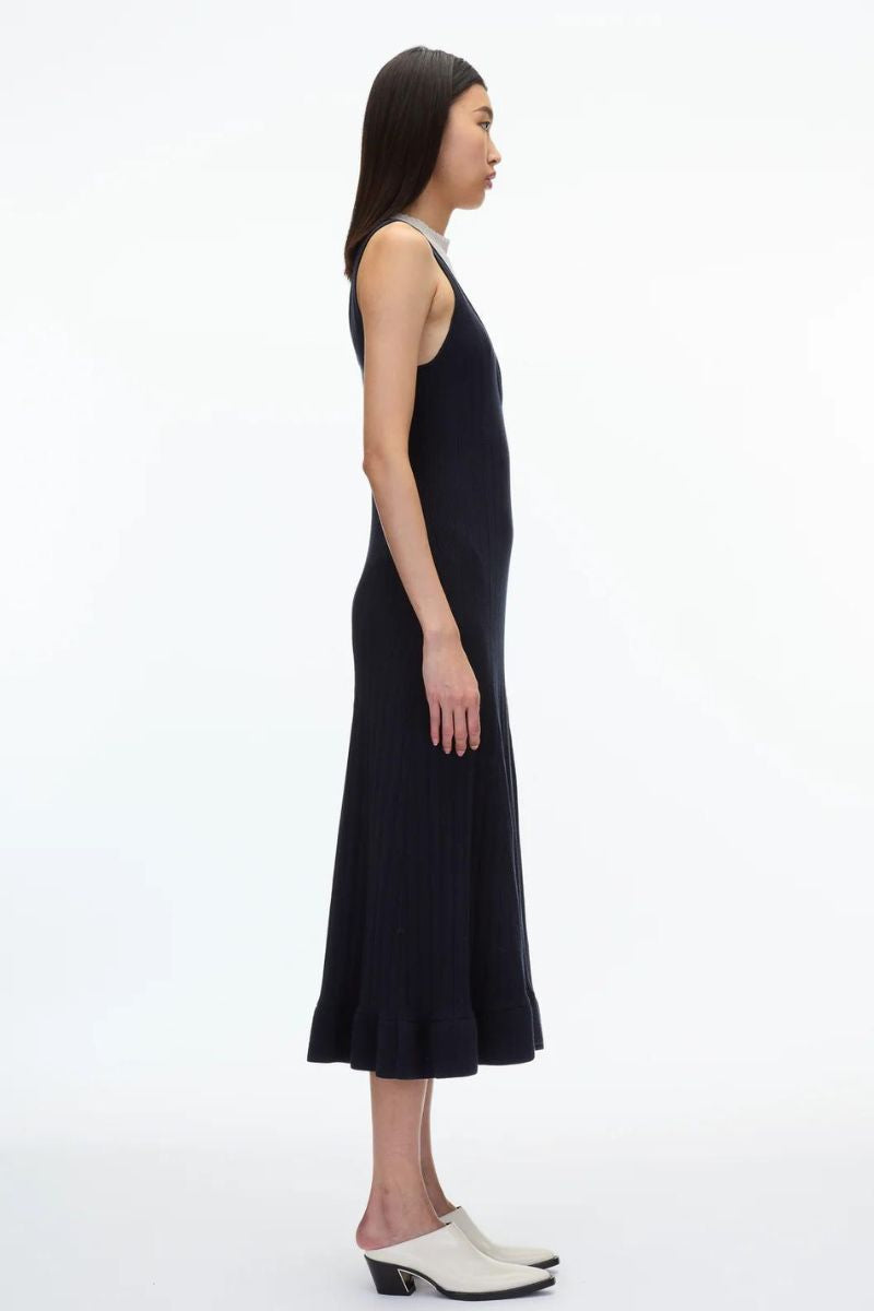 Fluid Rib Mockneck Midi Knit Dress - MIDNIGHT - 3.1 Phillip Lim Fluid Rib Mockneck Midi Knit Dress - MIDNIGHT - 3.1 Phillip Lim